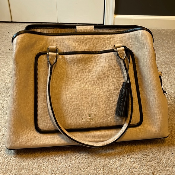 kate spade Handbags - Tan and Black Kate Spade Shoulder Bag